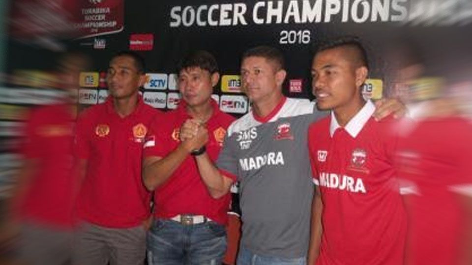 Jumpa pers menjelang pertandingan PS TNI vs Madura United. Copyright: &copy; Zainal Hasan/INDOSPORT